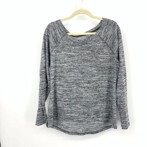 L.L. Bean Charcoal Heather Crew Neck Sweater